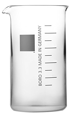 Becherglas 150ml mit Ausguss, hohe Form, hergestellt aus Borosilikatglas 3.3, komplette Verpackungseinheit von Witeg
