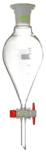 Scheidetrichter graduiert n. ISO 4800, 1000ml NS29/32 mit PE-Stopfen, PTFE-Hahnküken, konische Form, 2 Stück, hergestellt aus Borosilikatglas 3.3 von Witeg