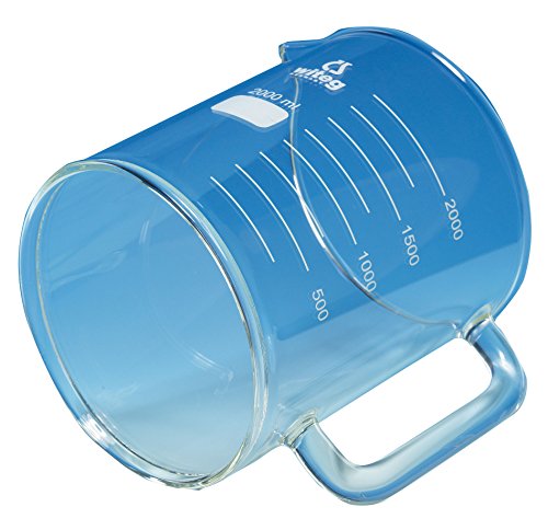Sicherheits-Rührbecher 2 Liter mit Henkel für runde MagnetrührerØ145mm, hergestellt aus aus Borosilikatglas 3.3 von Witeg