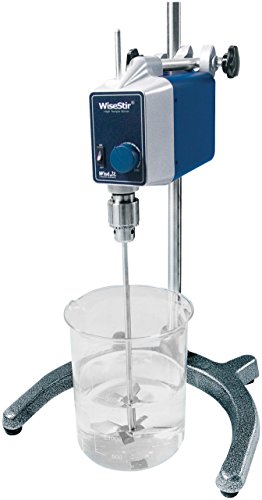 Witeg Labor-Rührwerk HT-120AX-Set 60L 50-1000U/min, analoge Steuerung, hohes Drehmoment, inklusive Propeller-Rührer PL020, Klemme und Stativ von Witeg