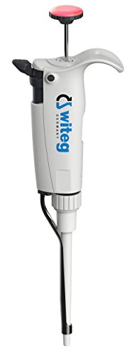 witeg Mikroliterpipette WITOPET premium, 10-100 µl, höchste Genauigkeit und Präzision, ergonomisches Design, optimales Gewicht, geringer Kraftaufwand, DE-M, made in France von Witeg