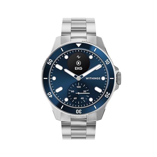 Withings ScanWatch Nova, Hybrid Smartwatch Herzgesundheit für M&F - EKG, SPO2, Temperaturüberwachung, Schlaftracking, Atemwegsgesundheit, Zyklustracking, 30 Tage Akkulaufzeit, iOS & Android von Withings