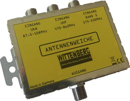 Wittenberg Antennen 3 in 1 Antennenweiche UKW, DAB+, UHF von Wittenberg Antennen