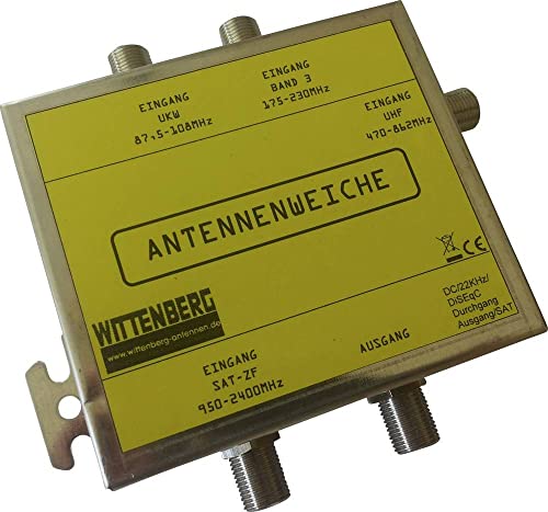 Wittenberg Antennen 4 in 1 Antennenweiche UKW, DAB+, UHF, SAT von Wittenberg Antennen