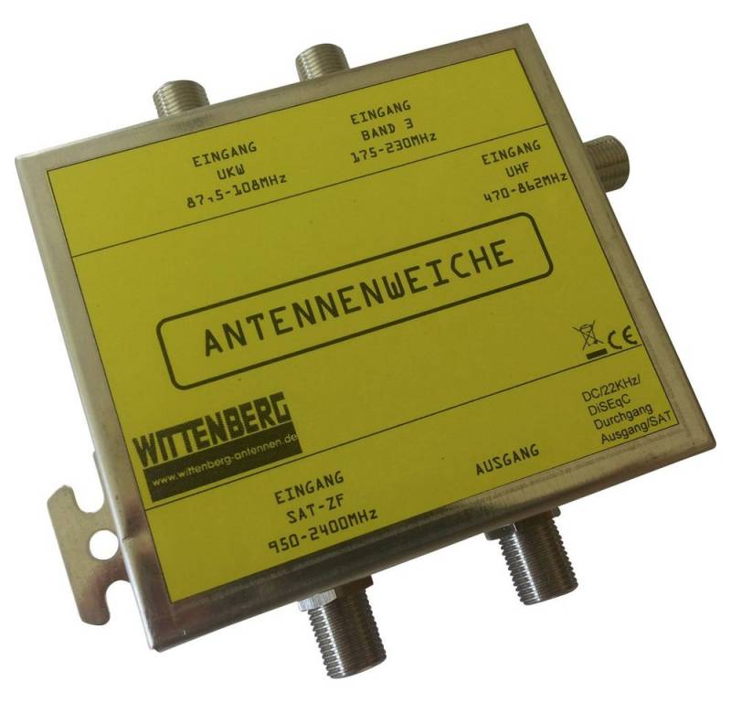 Wittenberg Antennen Wittenberg Antennen 4 in 1 Antennenweiche UKW, DAB+, UHF, SAT Leistungsverstärker von Wittenberg Antennen