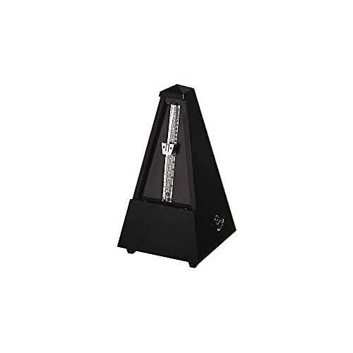 Wittner Metronom Taktell Pyramidenform System Maelzel Serie 800 - Massivholzgehäuse - Ohne Glocke - Eiche schwarz matt - Mechanisch zum Aufziehen - Keine Batterien erforderlich - Made in Germany von Wittner