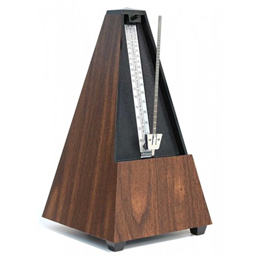 Wittner Metronom 814K Kunststoffgehäuse mit Glocke Taktell Pyramidenform Nußbaum-Maserung von Wittner