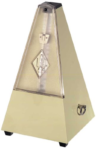 Wittner Metronom 817K Kunststoffgehäuse mit Glocke Taktell Pyramidenform elfenbein von Wittner