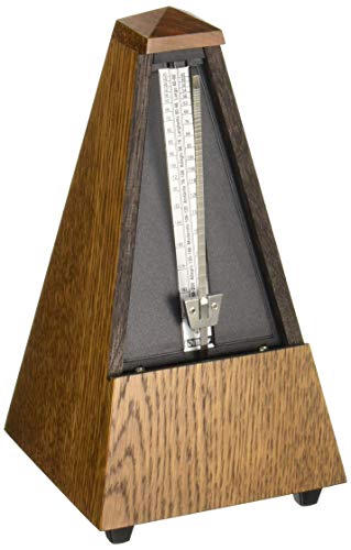 Wittner Metronom 818 Holzgehäuse mit Glocke Taktell Pyramidenform Eiche braun matt von Wittner
