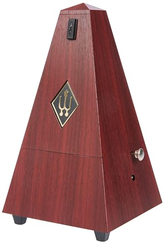 Wittner Metronom 855111 Kunststoffgehäuse mit Glocke Taktell Pyramidenform Mahagoni-Maserung von Wittner