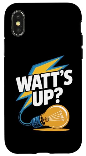 Watt's Up Glühbirne Humor Funny Slogan Hülle für iPhone X/XS Watt's Up Glühbirne Humor Funny Slogan Hülle für iPhone X/XS von Witty Electrical Humor Puns Enthusiasts