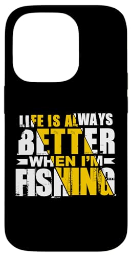 Das Leben ist immer besser, wenn ich fische Hülle für iPhone 14 Pro von Witzige Angel Designs für Angler & Fischer