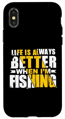 Das Leben ist immer besser, wenn ich fische Hülle für iPhone X/XS Das Leben ist immer besser, wenn ich fische Hülle für iPhone X/XS von Witzige Angel Designs für Angler & Fischer