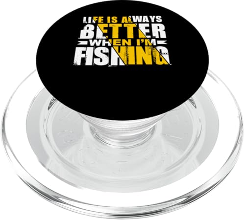 Das Leben ist immer besser, wenn ich fische PopSockets PopGrip für MagSafe von Witzige Angel Designs für Angler & Fischer