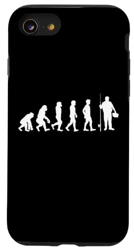 Evolution die Entwicklung des Menschen zum Angler Hülle für iPhone SE (2020) / 7 / 8 von Witzige Angel Designs für Angler & Fischer