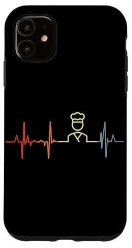 Vintage Bäcker Kardiogramm Bäckereiangestellte Pulsschlag Hülle für iPhone 11 von Witzige Bäckereiangestellte Grafik Shirts