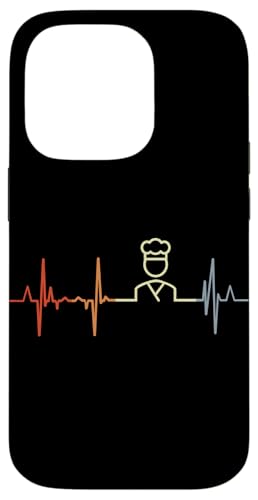 Vintage Bäcker Kardiogramm Bäckereiangestellte Pulsschlag Hülle für iPhone 14 Pro von Witzige Bäckereiangestellte Grafik Shirts