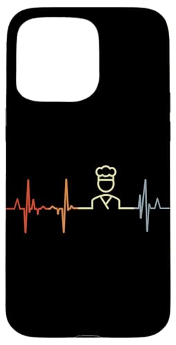 Vintage Bäcker Kardiogramm Bäckereiangestellte Pulsschlag Hülle für iPhone 15 Pro Max von Witzige Bäckereiangestellte Grafik Shirts