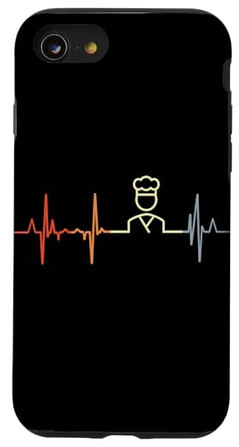 Vintage Bäcker Kardiogramm Bäckereiangestellte Pulsschlag Hülle für iPhone SE (2020) / 7 / 8 von Witzige Bäckereiangestellte Grafik Shirts