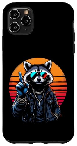 Rock Musik Outfit Retro Vintage Design Lustiges Waschbär Hülle für iPhone 11 Pro Max von Witzige Waschbär Rock Grafik Herren Damen Kinder