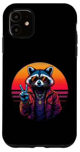 Rock Musik Outfit Retro Vintage Design Lustiges Waschbär Hülle für iPhone 11 Rock Musik Outfit Retro Vintage Design Lustiges Waschbär Hülle für iPhone 11 von Witzige Waschbär Rock Grafik Herren Damen Kinder
