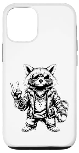 Rock Musik Outfit Retro Vintage Design Lustiges Waschbär Hülle für iPhone 12/12 Pro Rock Musik Outfit Retro Vintage Design Lustiges Waschbär Hülle für iPhone 12/12 Pro von Witzige Waschbär Rock Grafik Herren Damen Kinder