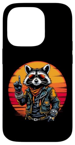 Rock Musik Outfit Retro Vintage Design Lustiges Waschbär Hülle für iPhone 14 Pro Rock Musik Outfit Retro Vintage Design Lustiges Waschbär Hülle für iPhone 14 Pro von Witzige Waschbär Rock Grafik Herren Damen Kinder