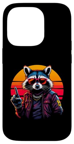Rock Musik Outfit Retro Vintage Design Lustiges Waschbär Hülle für iPhone 14 Pro Rock Musik Outfit Retro Vintage Design Lustiges Waschbär Hülle für iPhone 14 Pro von Witzige Waschbär Rock Grafik Herren Damen Kinder