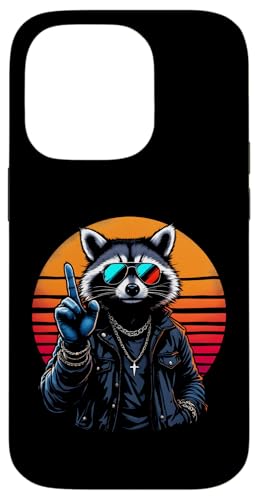 Rock Musik Outfit Retro Vintage Design Lustiges Waschbär Hülle für iPhone 14 Pro Rock Musik Outfit Retro Vintage Design Lustiges Waschbär Hülle für iPhone 14 Pro von Witzige Waschbär Rock Grafik Herren Damen Kinder