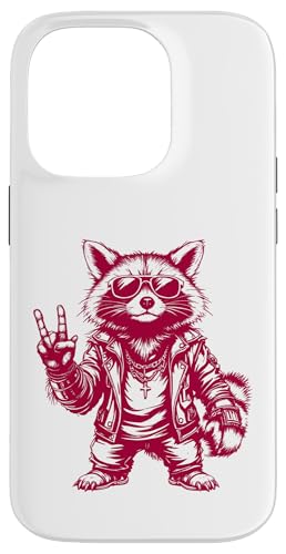 Rock Musik Outfit Retro Vintage Design Lustiges Waschbär Hülle für iPhone 14 Pro Rock Musik Outfit Retro Vintage Design Lustiges Waschbär Hülle für iPhone 14 Pro von Witzige Waschbär Rock Grafik Herren Damen Kinder