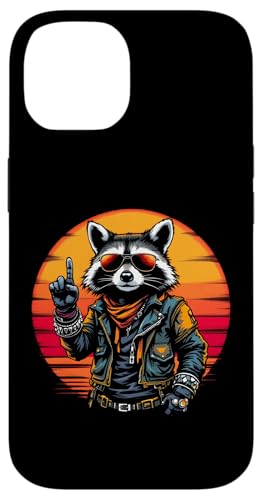 Rock Musik Outfit Retro Vintage Design Lustiges Waschbär Hülle für iPhone 14 Rock Musik Outfit Retro Vintage Design Lustiges Waschbär Hülle für iPhone 14 von Witzige Waschbär Rock Grafik Herren Damen Kinder