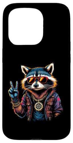 Rock Musik Outfit Retro Vintage Design Lustiges Waschbär Hülle für iPhone 15 Pro Rock Musik Outfit Retro Vintage Design Lustiges Waschbär Hülle für iPhone 15 Pro von Witzige Waschbär Rock Grafik Herren Damen Kinder