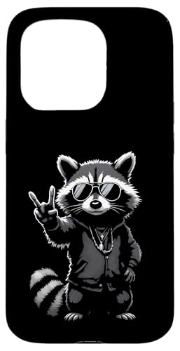 Rock Musik Outfit Retro Vintage Design Lustiges Waschbär Hülle für iPhone 15 Pro Rock Musik Outfit Retro Vintage Design Lustiges Waschbär Hülle für iPhone 15 Pro von Witzige Waschbär Rock Grafik Herren Damen Kinder