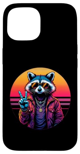 Rock Musik Outfit Retro Vintage Design Lustiges Waschbär Hülle für iPhone 15 Rock Musik Outfit Retro Vintage Design Lustiges Waschbär Hülle für iPhone 15 von Witzige Waschbär Rock Grafik Herren Damen Kinder