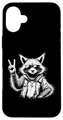 Rock Musik Outfit Retro Vintage Design Lustiges Waschbär Hülle für iPhone 16 Plus Rock Musik Outfit Retro Vintage Design Lustiges Waschbär Hülle für iPhone 16 Plus von Witzige Waschbär Rock Grafik Herren Damen Kinder