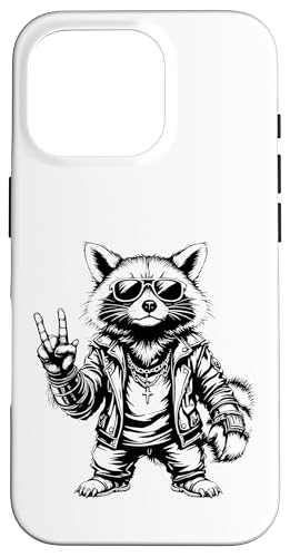 Rock Musik Outfit Retro Vintage Design Lustiges Waschbär Hülle für iPhone 16 Pro Rock Musik Outfit Retro Vintage Design Lustiges Waschbär Hülle für iPhone 16 Pro von Witzige Waschbär Rock Grafik Herren Damen Kinder
