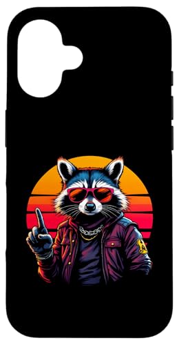 Rock Musik Outfit Retro Vintage Design Lustiges Waschbär Hülle für iPhone 16 Rock Musik Outfit Retro Vintage Design Lustiges Waschbär Hülle für iPhone 16 von Witzige Waschbär Rock Grafik Herren Damen Kinder