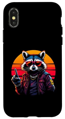 Rock Musik Outfit Retro Vintage Design Lustiges Waschbär Hülle für iPhone X/XS Rock Musik Outfit Retro Vintage Design Lustiges Waschbär Hülle für iPhone X/XS von Witzige Waschbär Rock Grafik Herren Damen Kinder