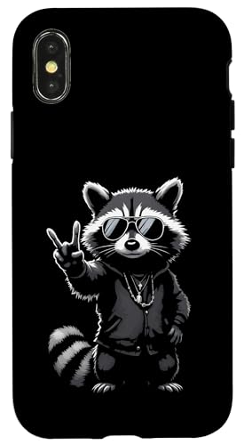 Rock Musik Outfit Retro Vintage Design Lustiges Waschbär Hülle für iPhone X/XS Rock Musik Outfit Retro Vintage Design Lustiges Waschbär Hülle für iPhone X/XS von Witzige Waschbär Rock Grafik Herren Damen Kinder