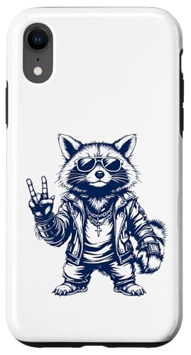 Rock Musik Outfit Retro Vintage Design Lustiges Waschbär Hülle für iPhone XR Rock Musik Outfit Retro Vintage Design Lustiges Waschbär Hülle für iPhone XR von Witzige Waschbär Rock Grafik Herren Damen Kinder
