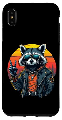 Rock Musik Outfit Retro Vintage Design Lustiges Waschbär Hülle für iPhone XS Max Rock Musik Outfit Retro Vintage Design Lustiges Waschbär Hülle für iPhone XS Max von Witzige Waschbär Rock Grafik Herren Damen Kinder