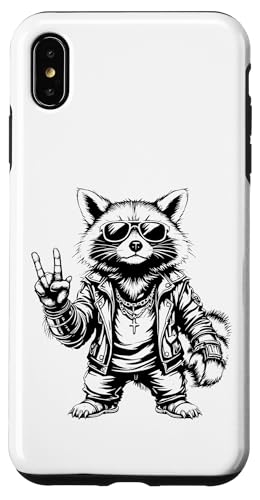 Rock Musik Outfit Retro Vintage Design Lustiges Waschbär Hülle für iPhone XS Max Rock Musik Outfit Retro Vintage Design Lustiges Waschbär Hülle für iPhone XS Max von Witzige Waschbär Rock Grafik Herren Damen Kinder