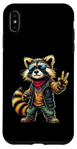 Rock Musik Outfit Retro Vintage Design Lustiges Waschbär Hülle für iPhone XS Max Rock Musik Outfit Retro Vintage Design Lustiges Waschbär Hülle für iPhone XS Max von Witzige Waschbär Rock Grafik Herren Damen Kinder