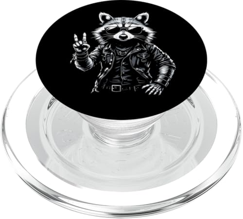 Rock Musik Outfit Retro Vintage Design Lustiges Waschbär PopSockets PopGrip für MagSafe Rock Musik Outfit Retro Vintage Design Lustiges Waschbär PopSockets PopGrip für MagSafe von Witzige Waschbär Rock Grafik Herren Damen Kinder