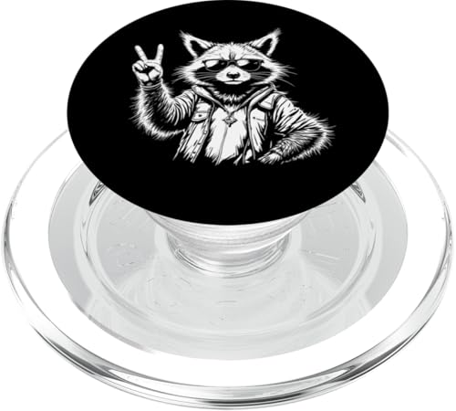 Rock Musik Outfit Retro Vintage Design Lustiges Waschbär PopSockets PopGrip für MagSafe Rock Musik Outfit Retro Vintage Design Lustiges Waschbär PopSockets PopGrip für MagSafe von Witzige Waschbär Rock Grafik Herren Damen Kinder