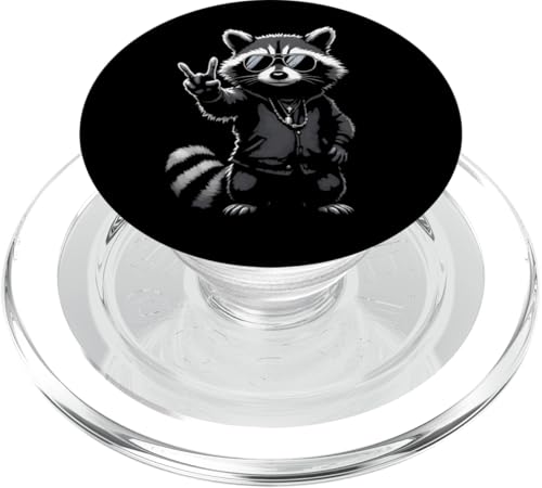 Rock Musik Outfit Retro Vintage Design Lustiges Waschbär PopSockets PopGrip für MagSafe Rock Musik Outfit Retro Vintage Design Lustiges Waschbär PopSockets PopGrip für MagSafe von Witzige Waschbär Rock Grafik Herren Damen Kinder