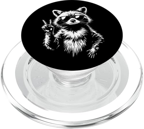 Rock Musik Outfit Retro Vintage Design Lustiges Waschbär PopSockets PopGrip für MagSafe Rock Musik Outfit Retro Vintage Design Lustiges Waschbär PopSockets PopGrip für MagSafe von Witzige Waschbär Rock Grafik Herren Damen Kinder