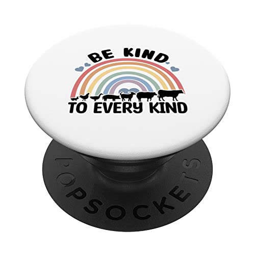 Be Kind To Every Kind Spruch Geschenkidee für Veganer als Ge PopSockets mit austauschbarem PopGrip von Witzige und Lustige Sprüche