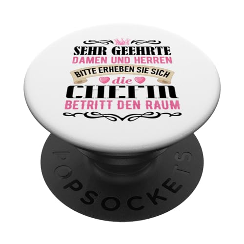 Chef Spruch Geschenk vom Team Beste Chefin Geschenkidee PopSockets mit austauschbarem PopGrip von Witzige und Lustige Sprüche