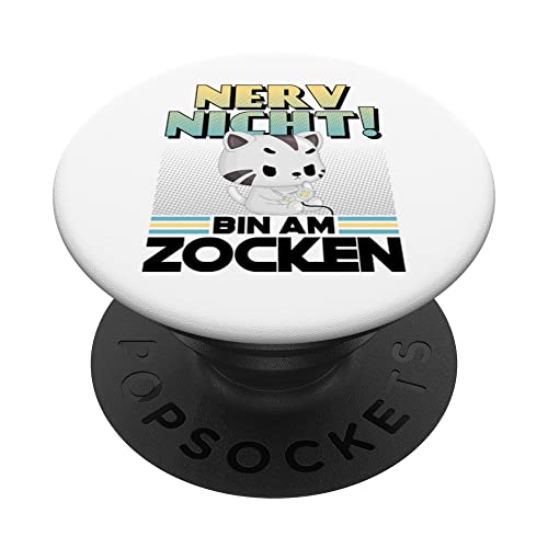 Gamer Spruch Spruch Gaming Spruch Katze Gaming Headset Gamer PopSockets mit austauschbarem PopGrip von Witzige und Lustige Sprüche